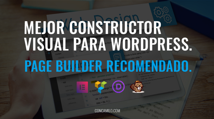 Mejor constructor visual para wordpres Page builder recomendado